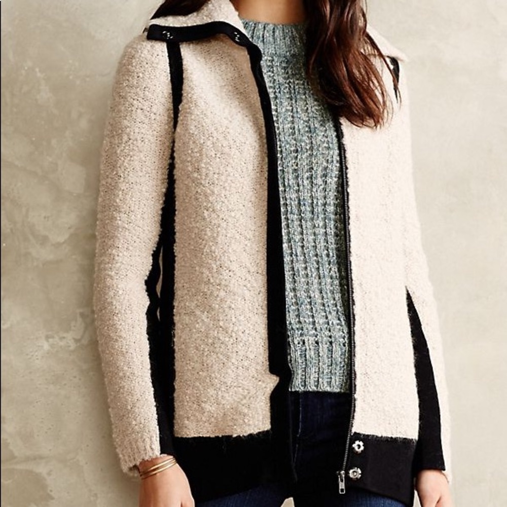 Sparrow Colorblocked Boucle Coat